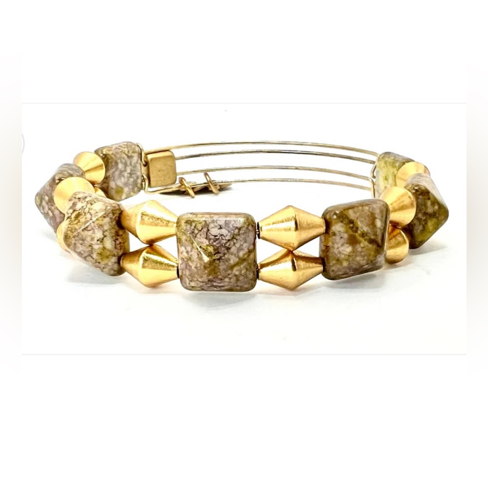 Alex and Ani Rare & Unique Impulse Beaded Bangle, Gold NWOT